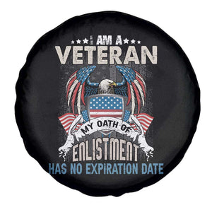 Veteran Spare Tire Cover My Oath Of Enlistment Has No Expiration Date American Bald Eagle US Flag TS02 Print Your Wear