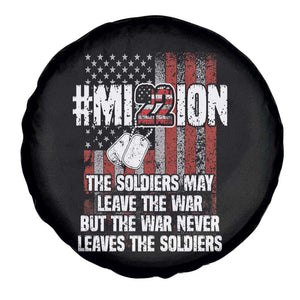 Veteran PTSD Spare Tire Cover Mission Save 22 Every Day American Flag Suicide Awareness TS02 Print Your Wear