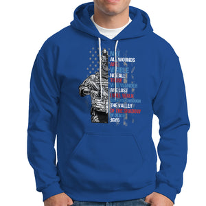 Veteran PTSD Hoodie Not All Wounds Are Visible Not All Those Who Wander Are Lost American Flag Soldier TS02 Printyourwear