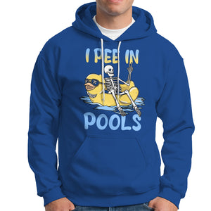Swimming Skeleton Hoodie I Pee In Pools Funny Pool Lovers Sarcastic Sayings Summer TS02 Printyourwear