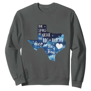 Texas Pride Sweatshirt The Stars at Night Are Big and Bright TS02 Dark Heather Print Your Wear