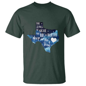 Texas Pride T Shirt The Stars at Night Are Big and Bright TS02 Dark Forest Green Print Your Wear