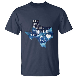 Texas Pride T Shirt The Stars at Night Are Big and Bright TS02 Navy Print Your Wear