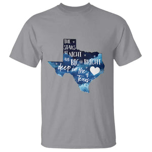Texas Pride T Shirt The Stars at Night Are Big and Bright TS02 Sport Gray Print Your Wear