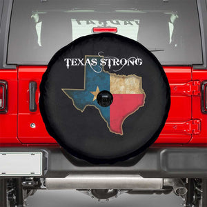 Strong Texas Spare Tire Cover Retro Lone Star State Pride Distressed Flag TS02 Black Print Your Wear