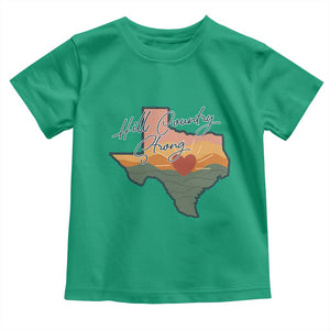 Hill Country Strong Toddler T Shirt Texas Pride for Resilient Texans Retro TS02 Irish Green Print Your Wear
