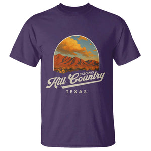 Hill Country Strong T Shirt Texas Support Retro Enchanted Rock TS02 Purple Print Your Wear