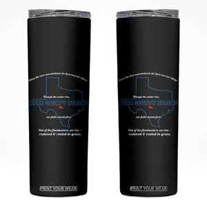 Kerr County Strong Christian Skinny Tumbler Texas Faith Hope Resilient Texans TS02 Black Print Your Wear