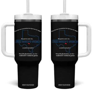 Kerr County Strong Christian Tumbler With Handle Texas Faith Hope Resilient Texans TS02 One Size: 40 oz Black Print Your Wear