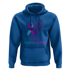 Suicide Prevention Awareness Hoodie Stay Mental Health Suicide Prevention Support Semicolon TS02 Royal Blue Print Your Wear