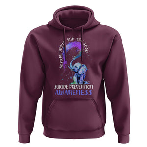 Suicide Prevention Awareness Hoodie No Story Should End Teal Purple Ribbon Suicide Prevention TS02 Maroon Print Your Wear