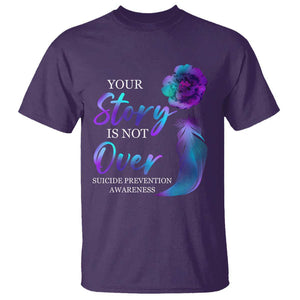 Suicide Prevention Awareness T Shirt Stay Your Story Is Not Over Semicolon Suicide Prevention TS02 Purple Printyourwear