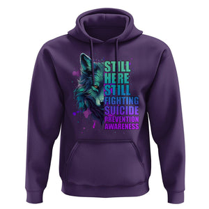 Wolf Still Here Still Fighting Suicide Prevention Awareness Hoodie TS02 Purple Print Your Wear