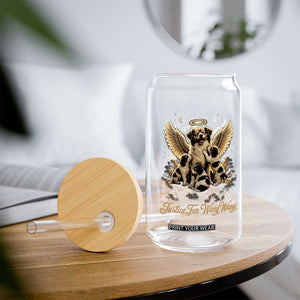 Justice For Wangwang Angel Dog Halo Puppies Glass Can Heavenly Pet Loss Memorial Graphic
