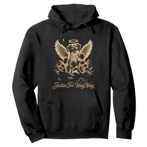 Justice For Wangwang Angel Dog Halo Puppies Hoodie Heavenly Pet Loss Memorial Graphic TS02 Black Print Your Wear