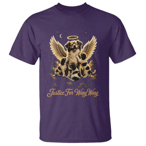 Justice For Wangwang Angel Dog Halo Puppies T Shirt Heavenly Pet Loss Memorial Graphic TS02 Purple Print Your Wear