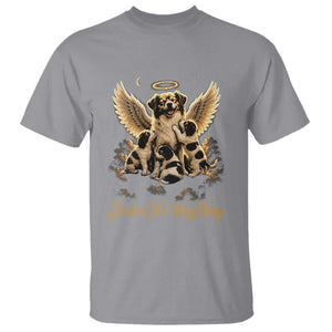 Justice For Wangwang Angel Dog Halo Puppies T Shirt Heavenly Pet Loss Memorial Graphic TS02 Sport Gray Print Your Wear