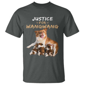 Justice For Wangwang Mother Dog Newborn Puppies T Shirt Animal Rights Awareness Graphic TS02 Dark Heather Print Your Wear
