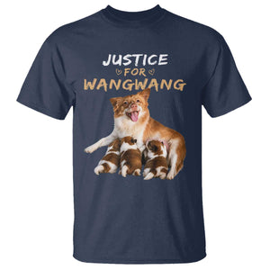 Justice For Wangwang Mother Dog Newborn Puppies T Shirt Animal Rights Awareness Graphic TS02 Navy Print Your Wear