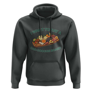 Funny Charcuterie Board Hoodie I Want To Eat A Car-Coochie Board Humor Mispronunciation Sarcasm TS02 Dark Heather Print Your Wear