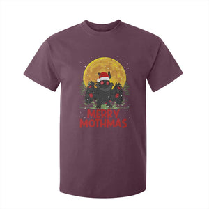 Mothman Christmas T Shirt For Kid Funny Merry Mothmas Cryptid Xmas Santa TS02 Maroon Print Your Wear