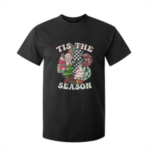 Groovy Christmas T Shirt For Kid Tis The Season Retro Santa Vibe TS02 Black Print Your Wear