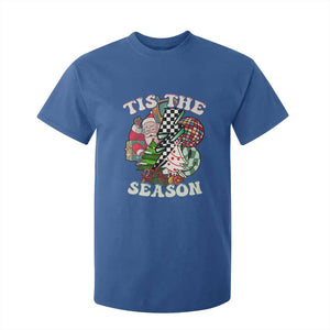 Groovy Christmas T Shirt For Kid Tis The Season Retro Santa Vibe TS02 Royal Blue Print Your Wear