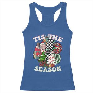 Groovy Christmas Racerback Tank Top Tis The Season Retro Santa Vibe TS02 Royal Blue Print Your Wear