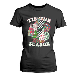 Groovy Christmas T Shirt For Women Tis The Season Retro Santa Vibe TS02 Black Print Your Wear