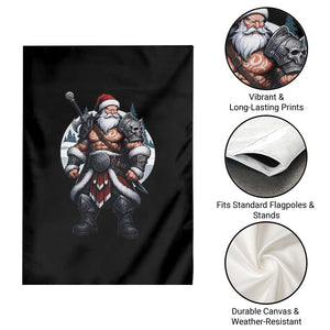 Epic Viking Santa Christmas Garden Flag Barbarian Style Holiday Warrior Claus TS02 Print Your Wear