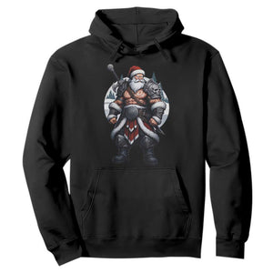 Epic Viking Santa Christmas Hoodie Barbarian Style Holiday Warrior Claus TS02 Black Print Your Wear