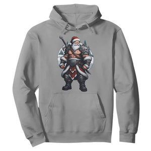 Epic Viking Santa Christmas Hoodie Barbarian Style Holiday Warrior Claus TS02 Sport Gray Print Your Wear
