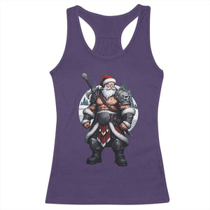 Epic Viking Santa Christmas Racerback Tank Top Barbarian Style Holiday Warrior Claus TS02 Purple Print Your Wear