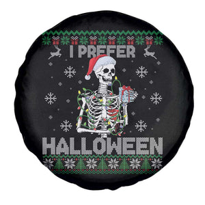 Funny Skeleton Christmas Spare Tire Cover I Prefer Halloween Spooky Xmas Holiday TS02 Print Your Wear