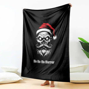 Creepy Christmas Skull Throw Blanket Ho Ho Ho Horror Santa Gothic Holiday TS02 Print Your Wear