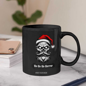 Creepy Christmas Skull Coffee Mug Ho Ho Ho Horror Santa Gothic Holiday TS02 Print Your Wear