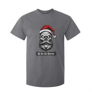 Creepy Christmas Skull T Shirt For Kid Ho Ho Ho Horror Santa Gothic Holiday TS02 Charcoal Print Your Wear