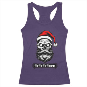 Creepy Christmas Skull Racerback Tank Top Ho Ho Ho Horror Santa Gothic Holiday TS02 Purple Print Your Wear