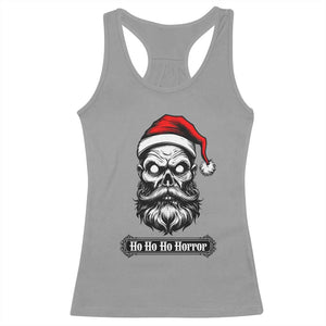 Creepy Christmas Skull Racerback Tank Top Ho Ho Ho Horror Santa Gothic Holiday TS02 Sport Gray Print Your Wear