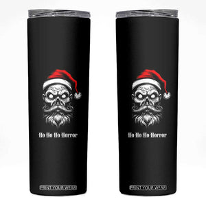 Creepy Christmas Skull Skinny Tumbler Ho Ho Ho Horror Santa Gothic Holiday TS02 Black Print Your Wear