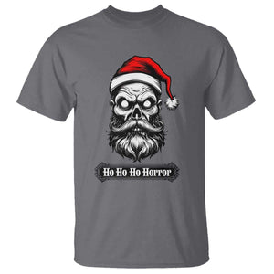 Creepy Christmas Skull T Shirt Ho Ho Ho Horror Santa Gothic Holiday TS02 Charcoal Print Your Wear