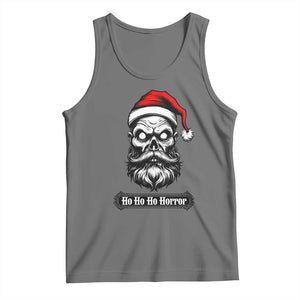 Creepy Christmas Skull Tank Top Ho Ho Ho Horror Santa Gothic Holiday TS02 Black Heather Print Your Wear