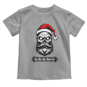 Creepy Christmas Skull Toddler T Shirt Ho Ho Ho Horror Santa Gothic Holiday TS02 Sport Gray Print Your Wear