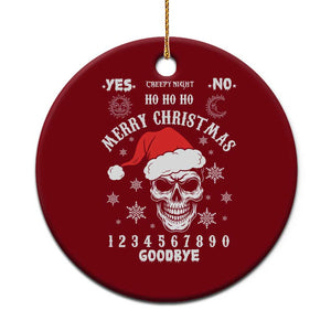Dark Christmas Spirit Board Ceramic Ornament Creepy Merry Xmas Skull and Ouija Horror Holiday TS02 1pc Red Print Your Wear