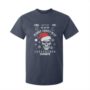 Dark Christmas Spirit Board T Shirt For Kid Creepy Merry Xmas Skull and Ouija Horror Holiday TS02 Navy Print Your Wear