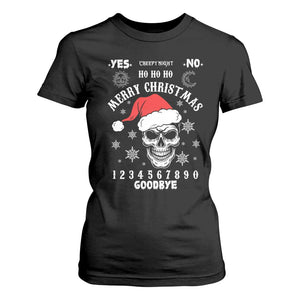 Dark Christmas Spirit Board T Shirt For Women Creepy Merry Xmas Skull and Ouija Horror Holiday TS02 Black Print Your Wear