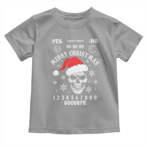 Dark Christmas Spirit Board Toddler T Shirt Creepy Merry Xmas Skull and Ouija Horror Holiday TS02 Sport Gray Print Your Wear