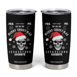 Dark Christmas Spirit Board Tumbler Cup Creepy Merry Xmas Skull and Ouija Horror Holiday TS02 Black Print Your Wear