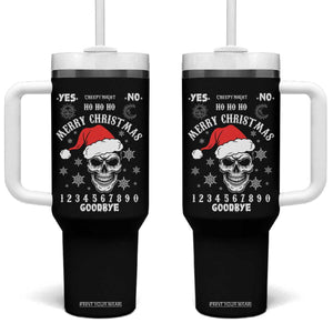 Dark Christmas Spirit Board Tumbler With Handle Creepy Merry Xmas Skull and Ouija Horror Holiday TS02 One Size: 40 oz Black Print Your Wear