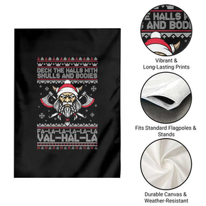 Deck The Halls With Skulls and Bodies Garden Flag Viking Christmas Fa La La Valhalla TS02 Print Your Wear